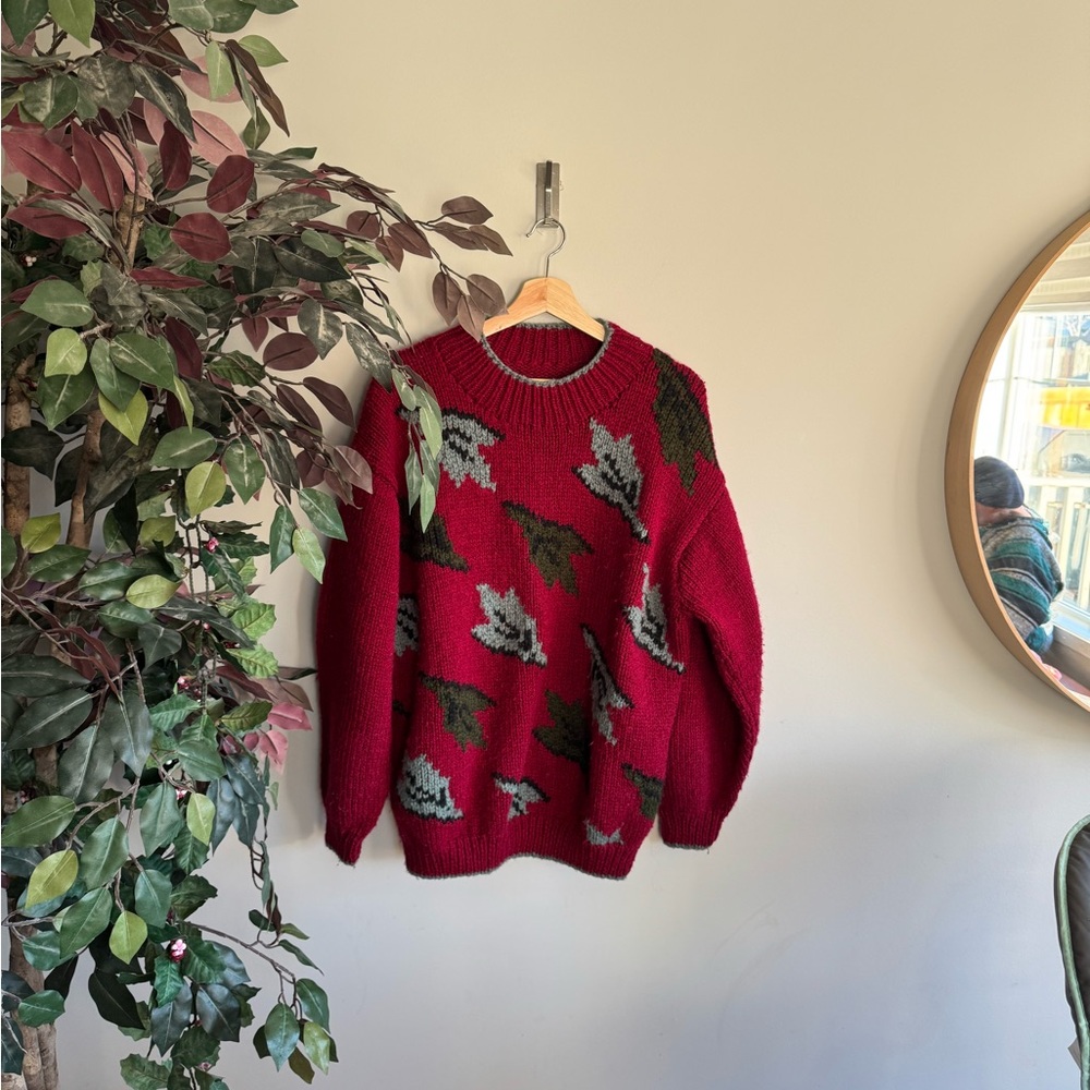 Vintage unisex medium Patterned Sweater